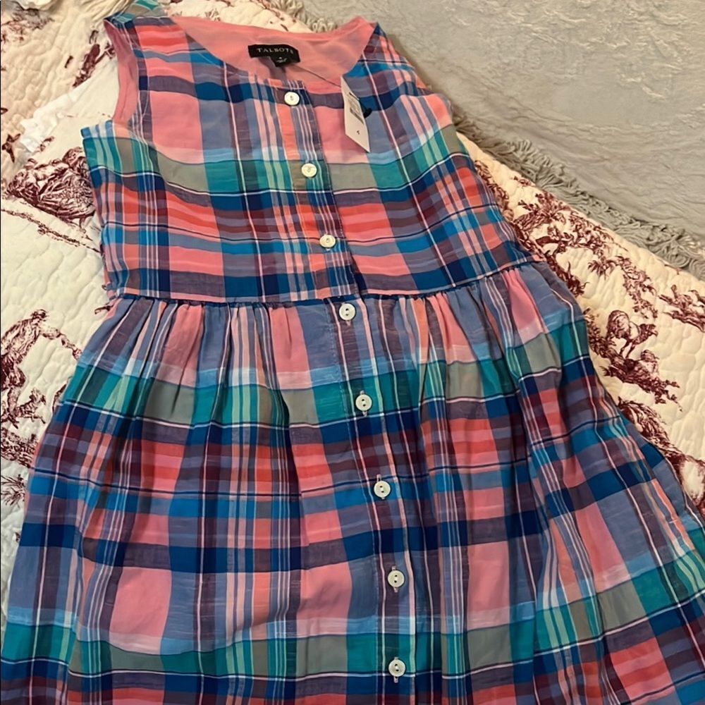Talbots Kids Multicolor Plaid Dress